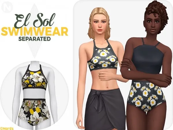 Maxis Match nords sims El Sol Swimwear Separated by simsfinds - The Sims 4 Custom Content