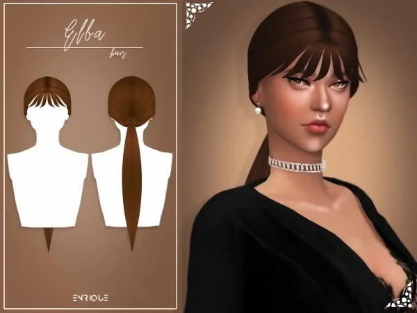 Maxis Match [EnriqueS4] Elba Hairstyle by enriques4 - The Sims 4 Custom Content