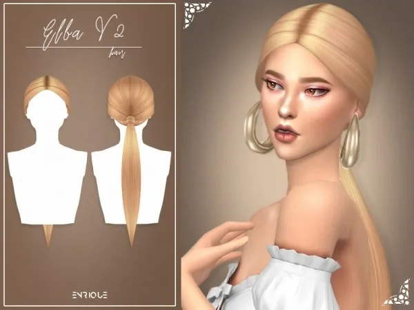 Maxis Match [EnriqueS4] Elba Hairstyle V2 by enriques4 - The Sims 4 Custom Content