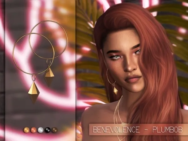 Maxis Match Benevolence Plumbob Earrings - The Sims 4 Custom Content