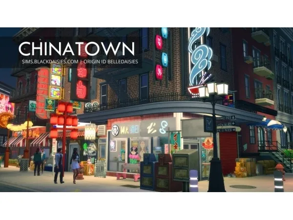 Maxis Match Chinatown by simsfinds - The Sims 4 Custom Content