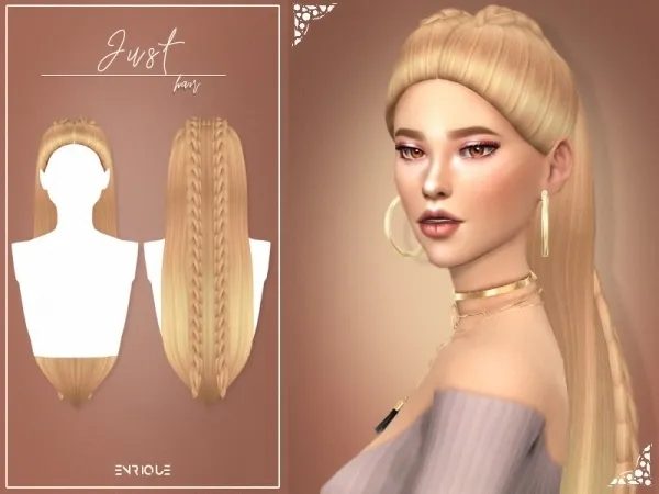 Maxis Match [EnriqueS4] Just Hairstyle - The Sims 4 Custom Content