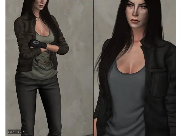 Alpha Suede Jacket by simsfinds - The Sims 4 Custom Content