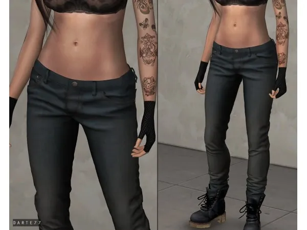 Alpha Low Rise Jeans by simsfinds - The Sims 4 Custom Content