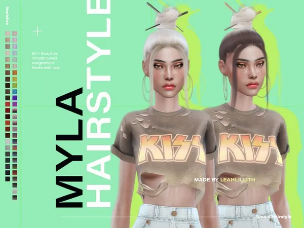 Alpha LeahLillith Myla Hair by thesimsresource - The Sims 4 Custom Content