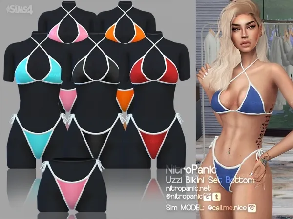 Alpha Uzzii Bikini Set Bottom by nitropanic - The Sims 4 Custom Content