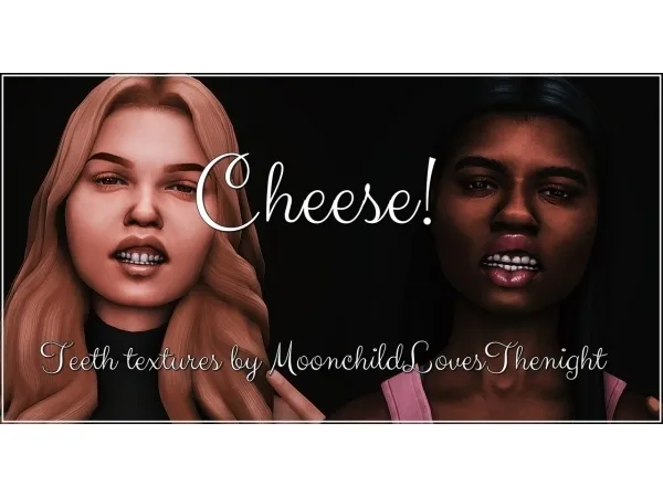Maxis Match moonchildlovesthenight CHEESE Teeth textures by simsfinds - The Sims 4 Custom Content