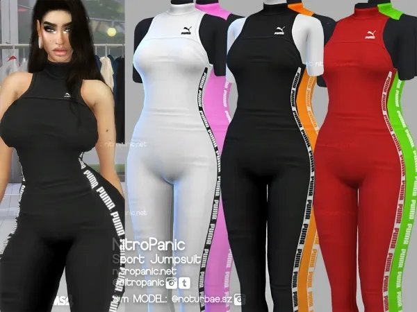 Alpha Sport Jumpsuit - The Sims 4 Custom Content