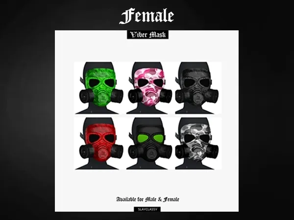 Alpha SlayClassy 106 Viber Mask Female by slayclassy - The Sims 4 Custom Content