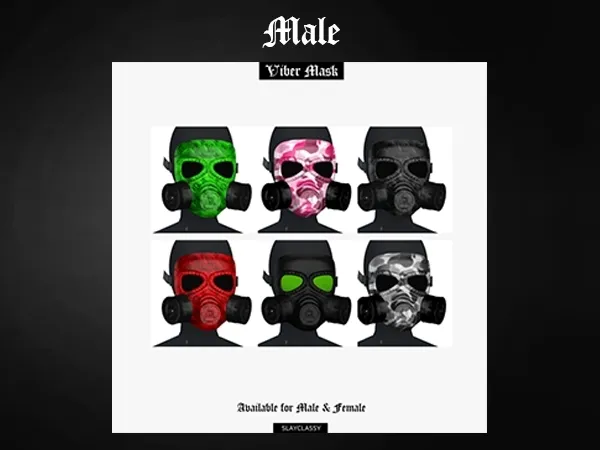 Alpha SlayClassy 106 Viber mask Male by slayclassy - The Sims 4 Custom Content