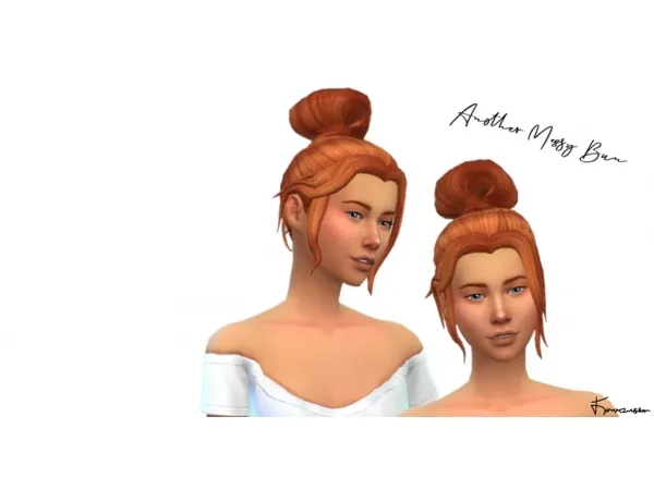 Maxis Match Ravensim Another Messy Bun by simsfinds - The Sims 4 Custom Content