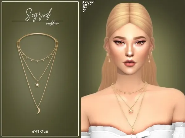 Maxis Match [EnriqueS4] Sigrid Necklace by enriques4 - The Sims 4 Custom Content