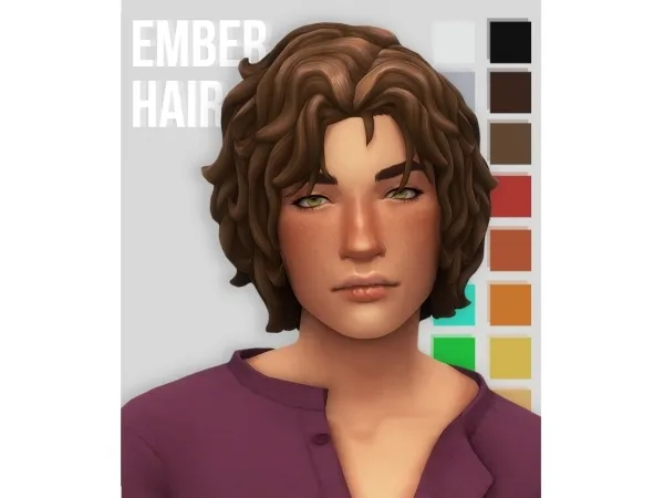 Maxis Match okruee ember hair by simsfinds - The Sims 4 Custom Content