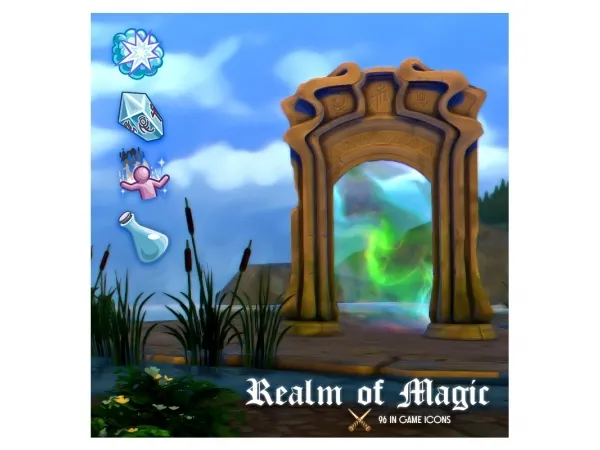 Maxis Match hula zombie Realm of Magic Icons - The Sims 4 Custom Content