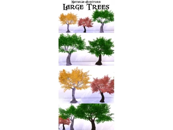 Alpha Large trees Auditore by simsfinds - The Sims 4 Custom Content