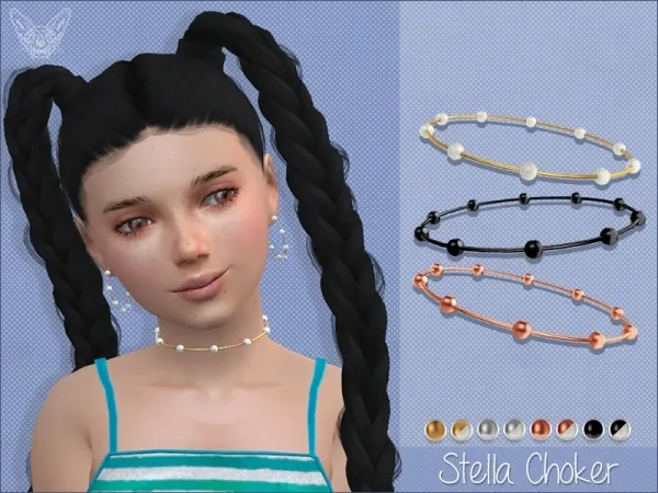 Alpha Stella Choker For Kids by giuliettasims - The Sims 4 Custom Content