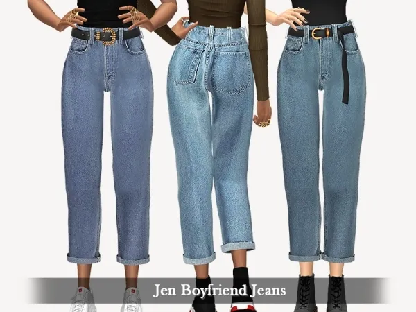 Alpha Jen Boyfriend Jeans by grafity-cc - The Sims 4 Custom Content