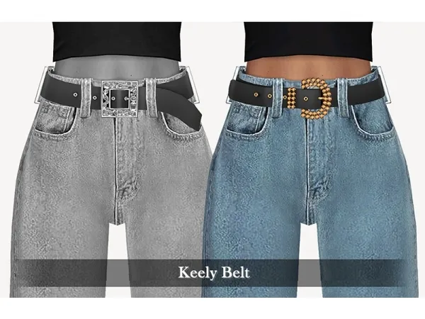 Alpha Keely Belt by grafity-cc - The Sims 4 Custom Content