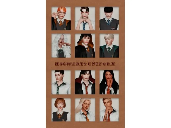 Alpha Kiro_Hogwarts uniform Cape by simsfinds - The Sims 4 Custom Content