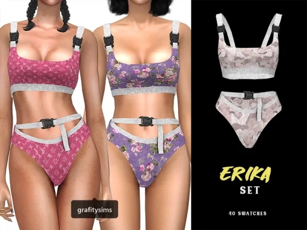 Alpha Erika Set by grafity-cc - The Sims 4 Custom Content