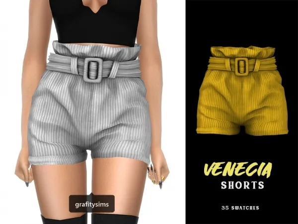 Alpha Venecia Shorts - The Sims 4 Custom Content
