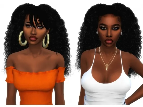 Alpha xxblacksims Makayla Hair by simsfinds - The Sims 4 Custom Content