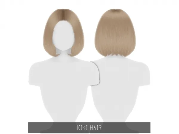 Alpha KIKI HAIR by simsfinds - The Sims 4 Custom Content