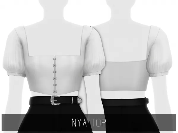 Alpha NYA TOP by simsfinds - The Sims 4 Custom Content
