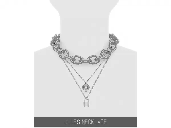 Alpha JULES NECKLACE by simsfinds - The Sims 4 Custom Content