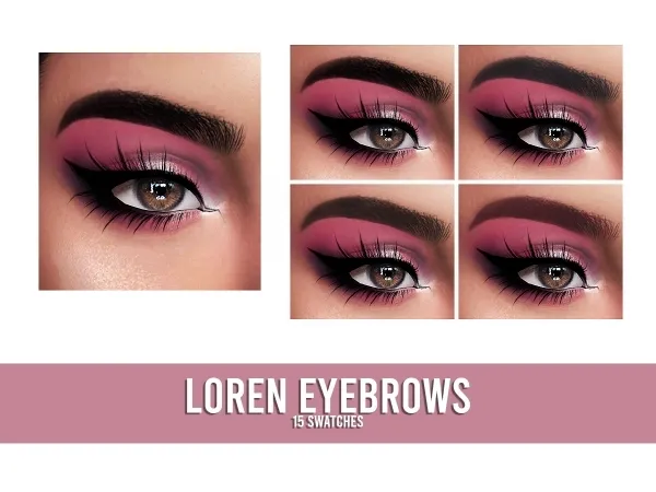 Alpha LOREN EYEBROWS - The Sims 4 Custom Content