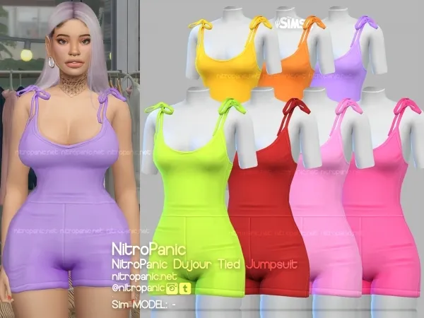 Alpha Dujour Tied Up Jumpsuit by nitropanic - The Sims 4 Custom Content