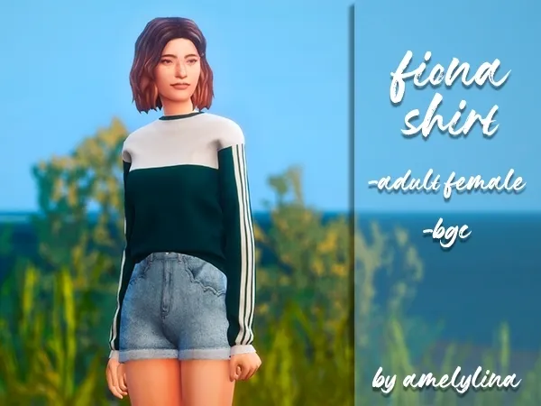 Maxis Match Fiona shirt by amelylina - The Sims 4 Custom Content