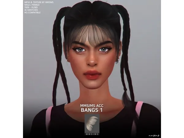 Alpha MMSIMS Bangs 1 by simsfinds - The Sims 4 Custom Content