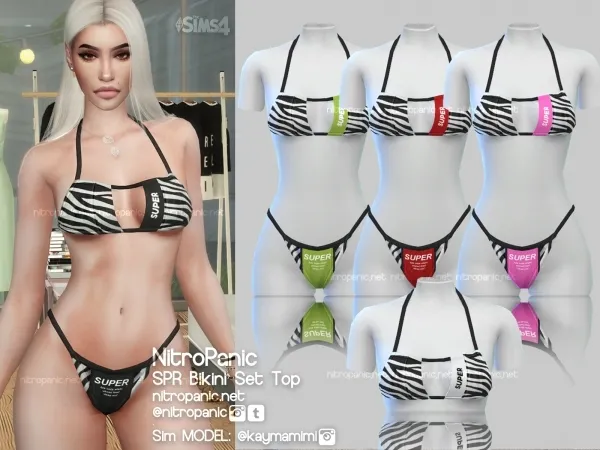 Alpha SPR Bikini Set (TOP) - The Sims 4 Custom Content
