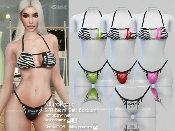 Alpha SPR Bikini Set (BOTTOM) by nitropanic - The Sims 4 Custom Content