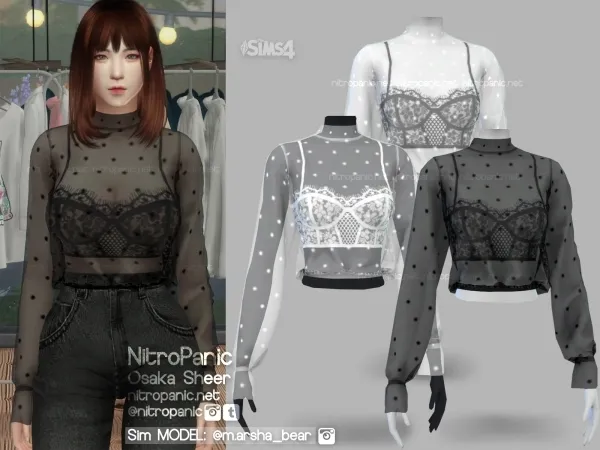 Alpha Osaka Sheer by nitropanic - The Sims 4 Custom Content