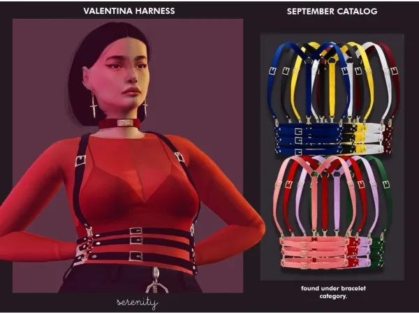 Alpha Valentina Harness by serenity-cc - The Sims 4 Custom Content