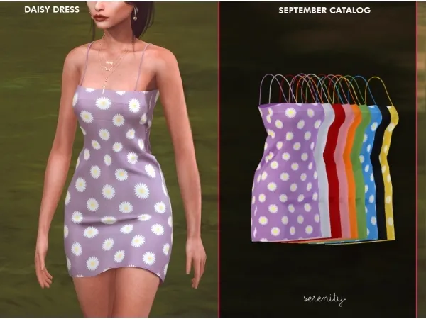 Mix Daisy Dress by serenity-cc - The Sims 4 Custom Content