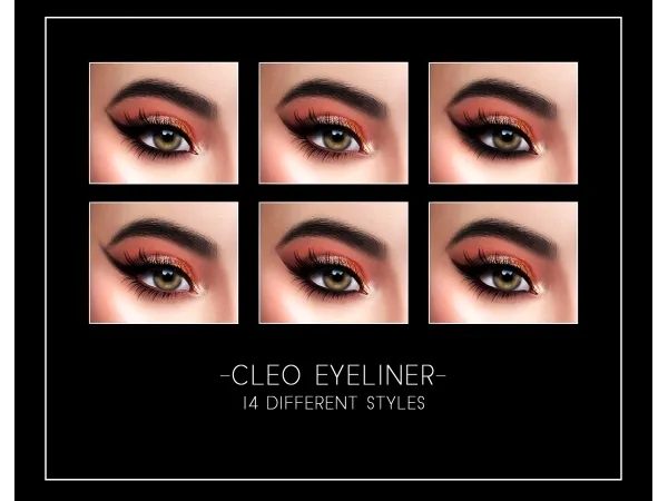 Alpha CLEO EYELINER by frostsims - The Sims 4 Custom Content