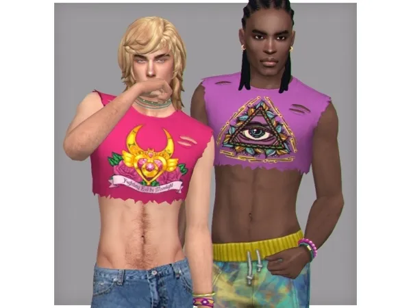 Maxis Match It is not the end of summer (male crop top) by simsfinds - The Sims 4 Custom Content