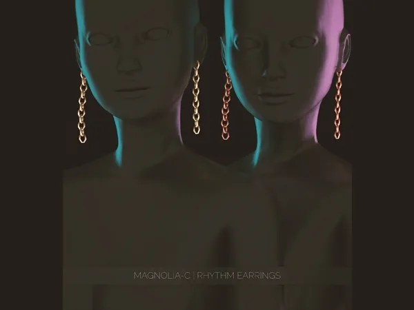 Alpha Magnolia C Rhythm Earrings by magnolia-c - The Sims 4 Custom Content