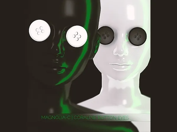 Alpha Magnolia C Coraline Button Eyes by magnolia-c - The Sims 4 custom content