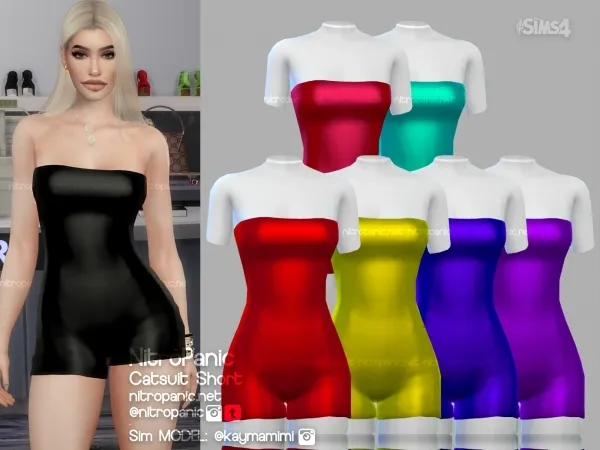 Alpha Catsuit Short by nitropanic - The Sims 4 Custom Content