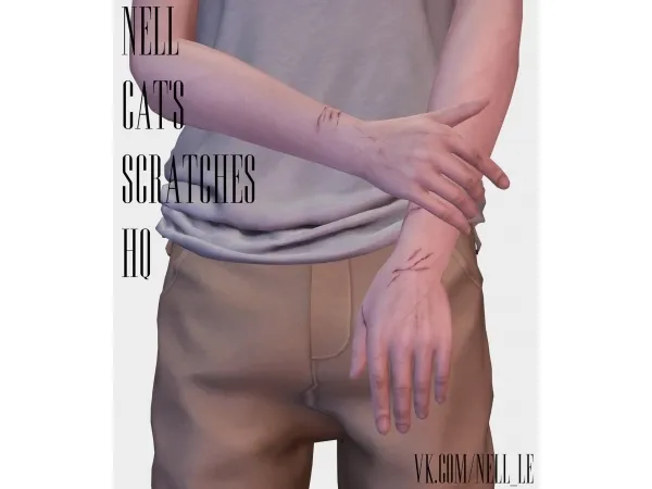 Alpha nell le Cats Scratches by simsfinds - The Sims 4 Custom Content