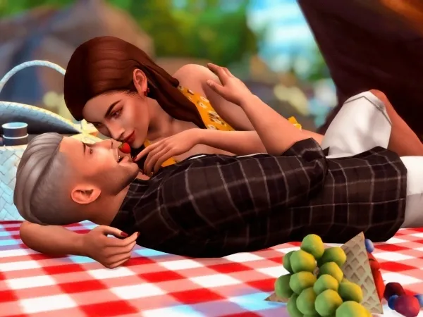 Maxis Match katverse Picnic for Two Pose Pack - The Sims 4 Custom Content