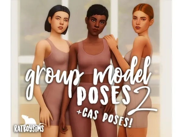 Maxis Match ratboysims group model poses 2 ( cas poses) - The Sims 4 Custom Content