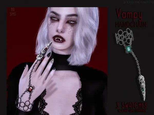 Alpha Vampy HandChain BRsims by bluerose-sims - The Sims 4 Custom Content