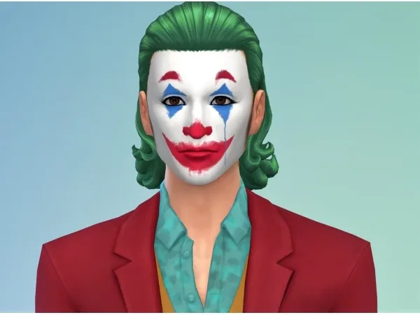 Alpha Joker 2019 Face Paint and Outfit by simsfinds - The Sims 4 Custom Content