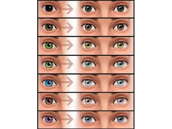 Maxis Match Realistic default replacement eyes by simsfinds - The Sims 4 Custom Content