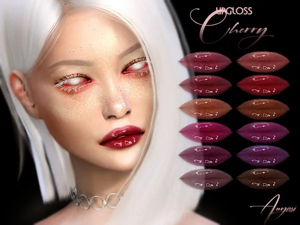Alpha LIPGLOSS Cherry by thesimsresource - The Sims 4 Custom Content